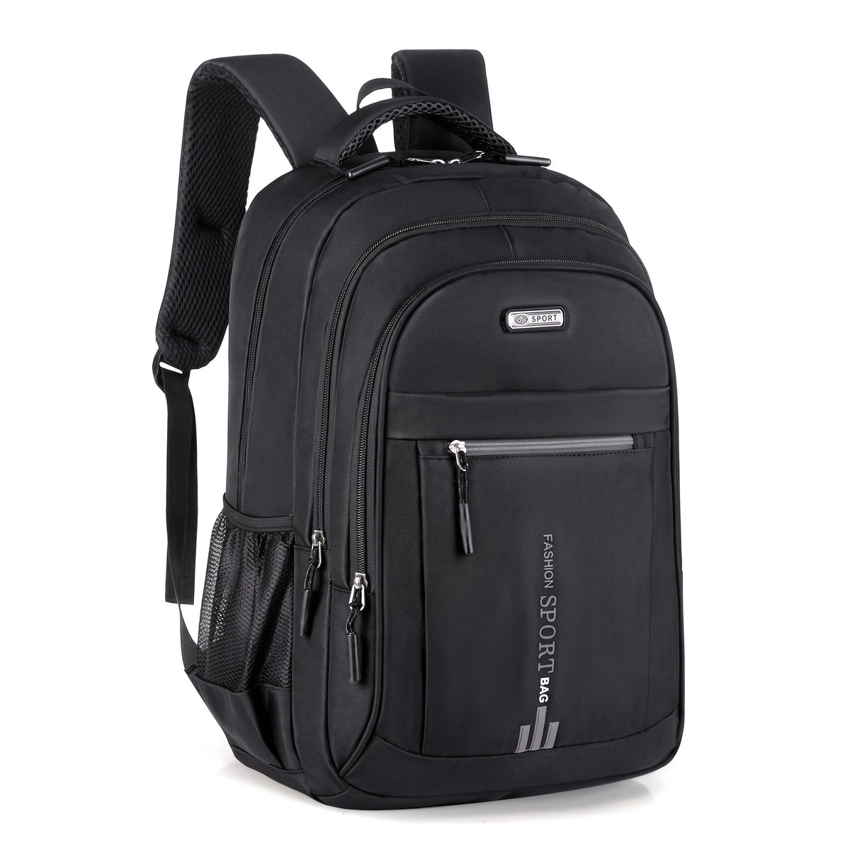 Nylon Laptop Backpack Quilted Sleeve Large Capacity Travel Daypack, product photo 1