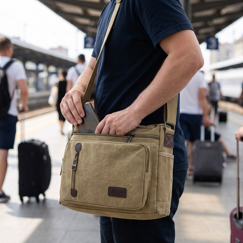 Outdoor Shoulder Bag Adjustable Strap Durable Travel Sling Pack, product photo 5