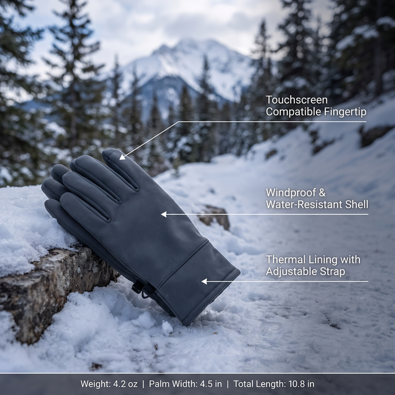 Outdoor Touchscreen Gloves – Windproof & Water-Resistant – product view 3 | Great Lakes Outdoor