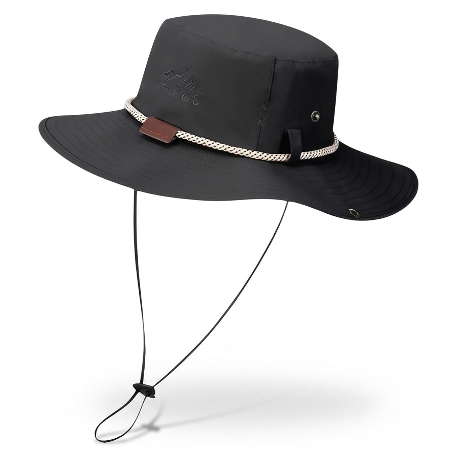 Packable Rain Hat Wide Brim Mesh Lined Quick Dry Unisex Outdoor, product photo 6