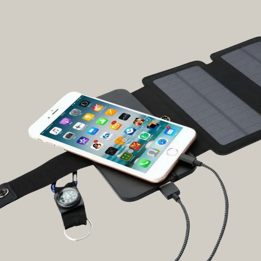 Portable Solar Charger Compact Foldable Backpack Power Panel – product view 3 | Great Lakes Outdoor