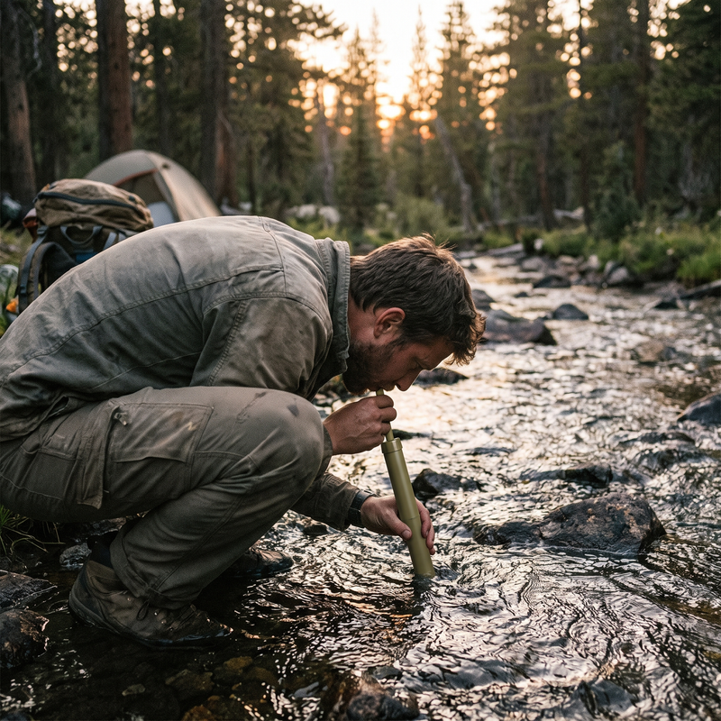 Portable Water Filter Straw – Emergency Survival Filter – product view 2 | Great Lakes Outdoor