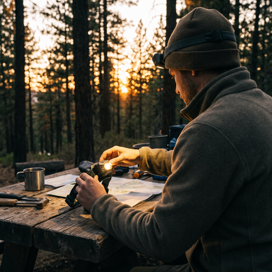 Rechargeable LED Headlamp – 90° Tilt – product view 2 | Great Lakes Outdoor