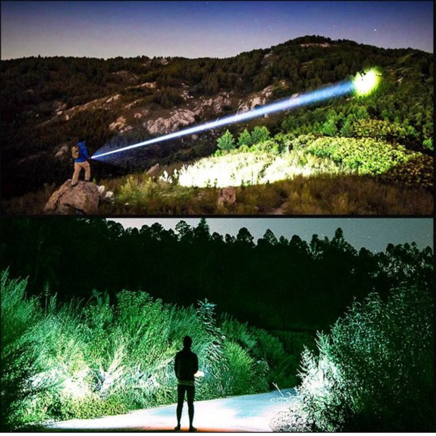 Rechargeable LED Tactical Flashlight High Lumen Waterproof Torch – product view 3 | Great Lakes Outdoor