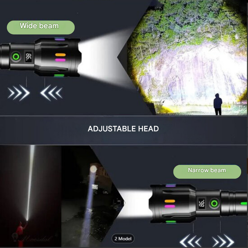 Rechargeable LED Tactical Flashlight High Lumen Waterproof Torch – product view 4 | Great Lakes Outdoor