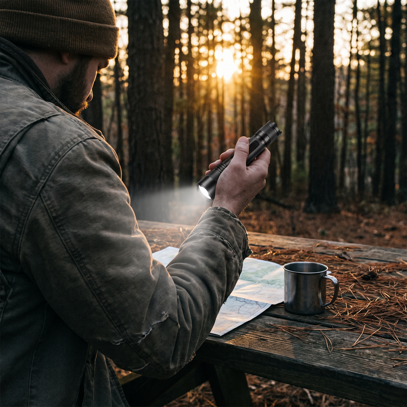 Rechargeable Tactical Flashlight – Power 260 Lumen – product view 2 | Great Lakes Outdoor