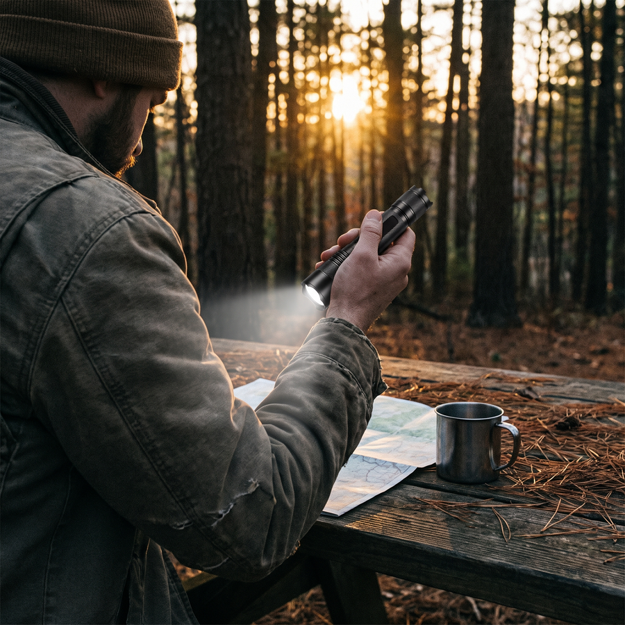 Rechargeable Tactical Flashlight – Power 260 Lumen – product view 2 | Great Lakes Outdoor