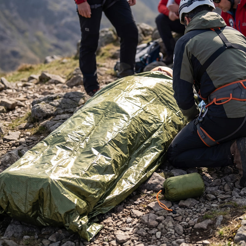 Reusable Emergency Blanket Survival Thermal Foil With Carry Pouch, product photo 5