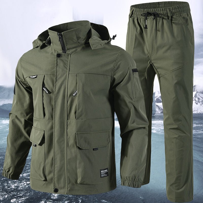 Rip-stop Clothing Suit Waterproof Tactical Uniform in Army green