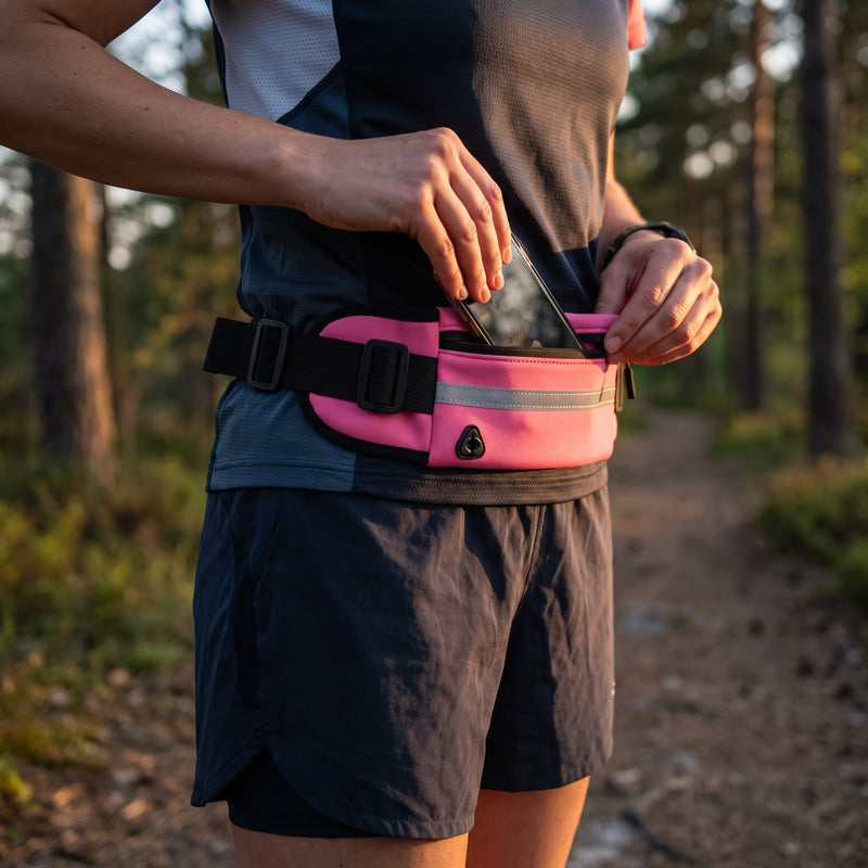 Running Belt Trail Adjustable Reflective Breathable Waist Pack, product photo 5
