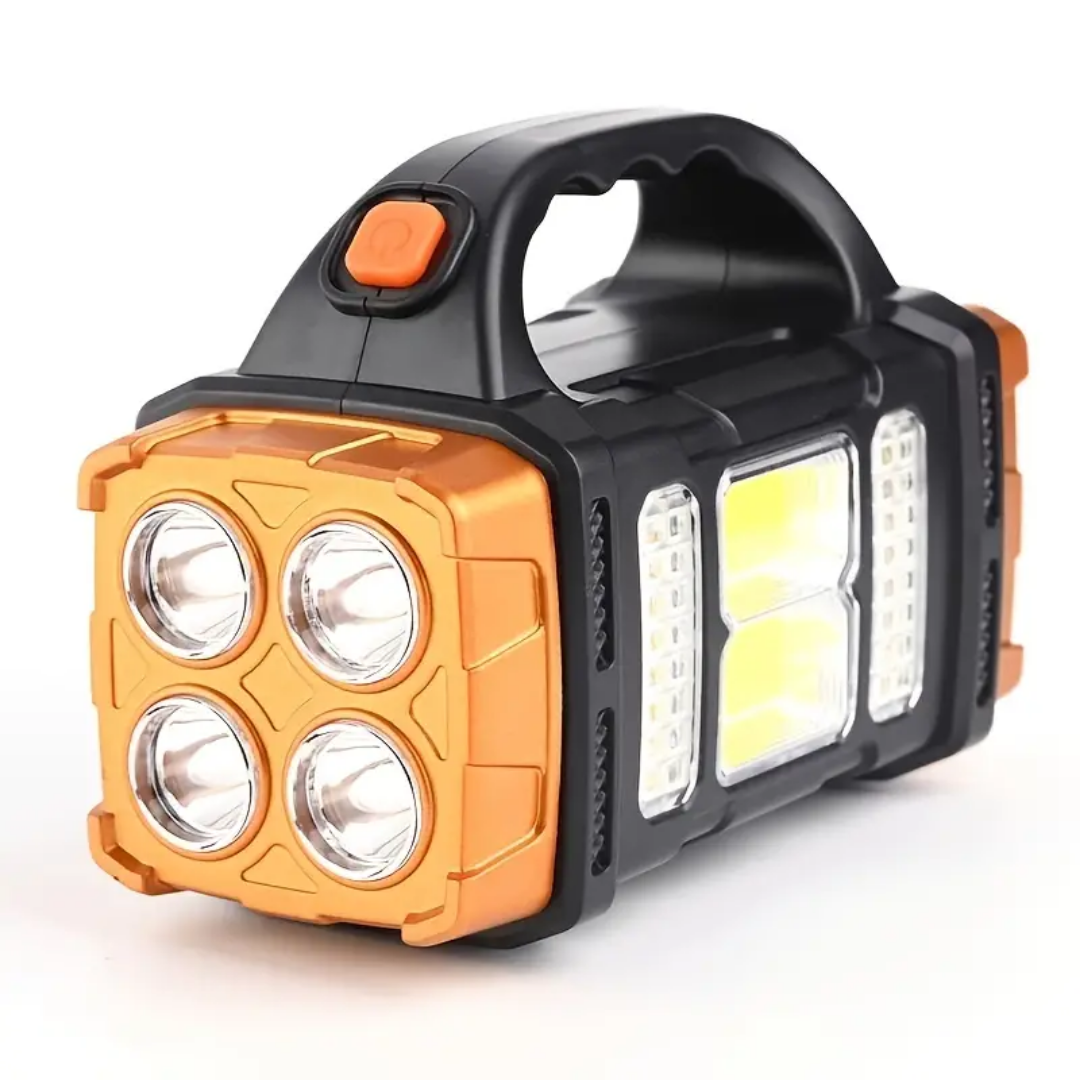 Solar Emergency Flashlight Power Bank Waterproof LED Camping Light – product view 1 | Great Lakes Outdoor