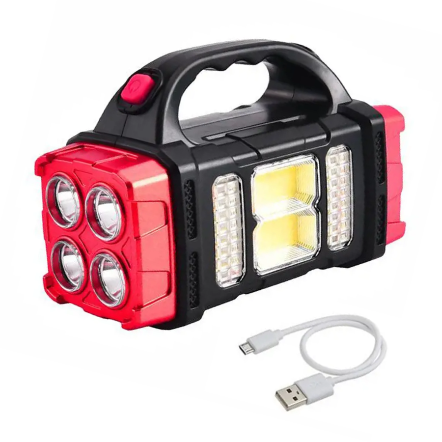 Solar Emergency Flashlight Power Bank Waterproof LED Camping Light – product view 3 | Great Lakes Outdoor