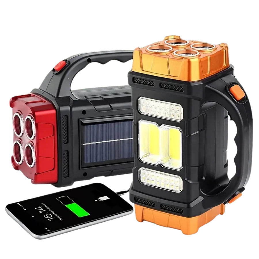 Solar Emergency Flashlight Power Bank Waterproof LED Camping Light – product view 5 | Great Lakes Outdoor