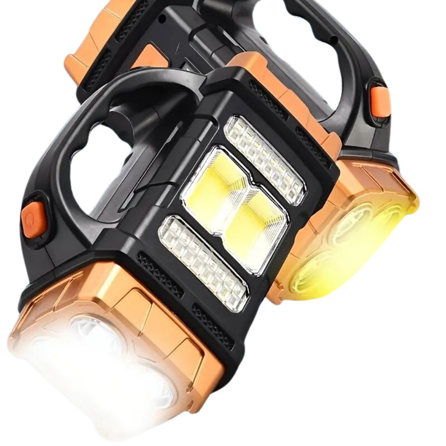 Solar Emergency Flashlight Power Bank Waterproof LED Camping Light – product view 6 | Great Lakes Outdoor