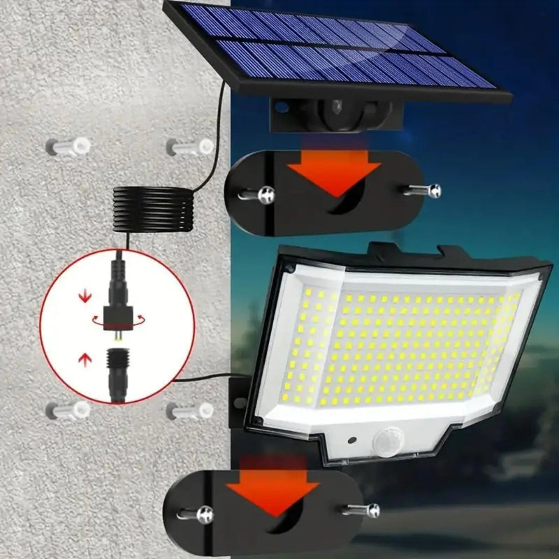 Solar Outdoor Motion Sensor Light 200 LED Waterproof Security Lamp – product view 4 | Great Lakes Outdoor