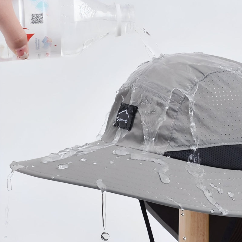 Sun Protection Hiking Hat Lightweight Neck Flap Cap – product view 6 | Great Lakes Outdoor