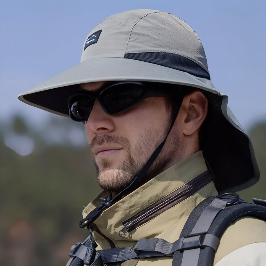 Sun Protection Hiking Hat Lightweight Neck Flap Cap – product view 11 | Great Lakes Outdoor