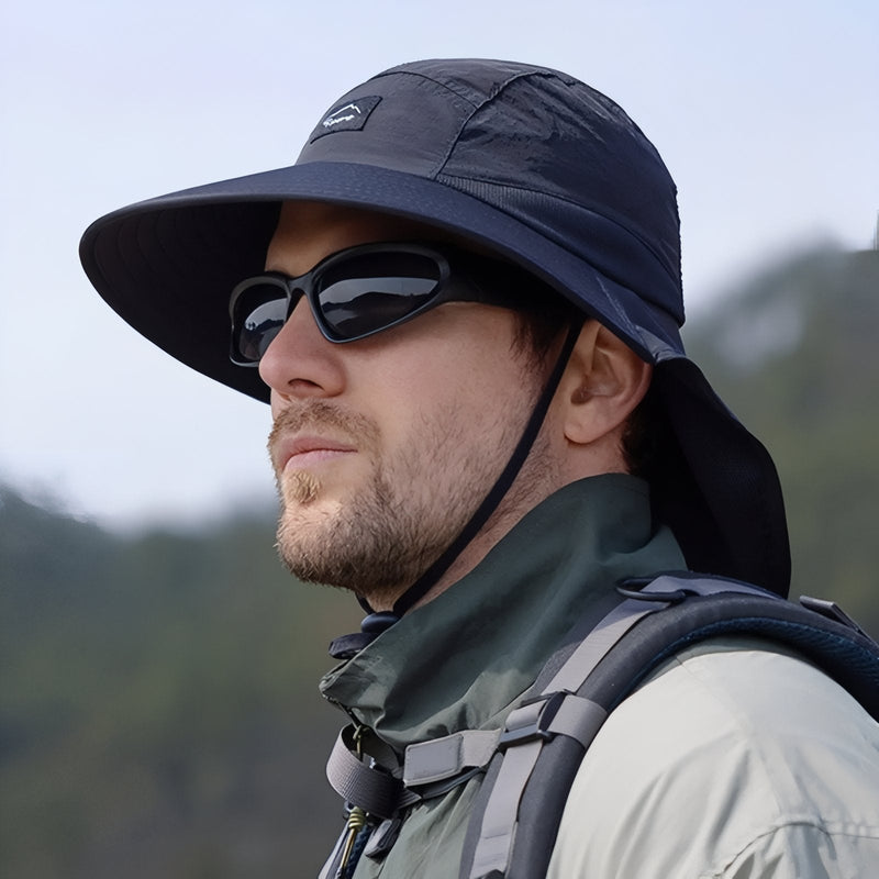 Sun Protection Hiking Hat Lightweight Neck Flap Cap – product view 13 | Great Lakes Outdoor