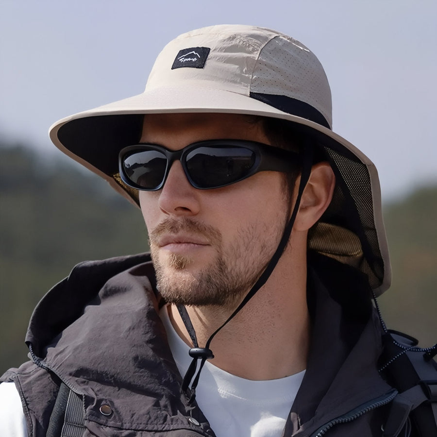 Sun Protection Hiking Hat Lightweight Neck Flap Cap – product view 14 | Great Lakes Outdoor