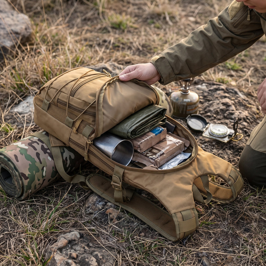 Tactical Backpack 15L Compact 800D Oxford Water Resistant Daypack, product photo 5