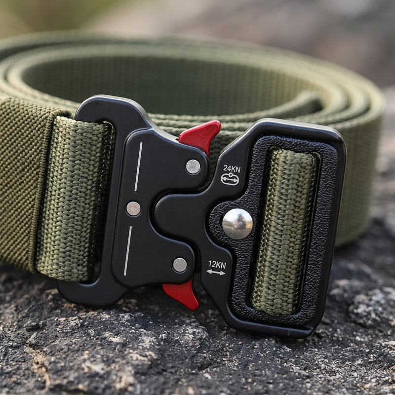 Tactical Belt Green MOLLE Cobra Buckle 600D Nylon Military Duty, product photo 4