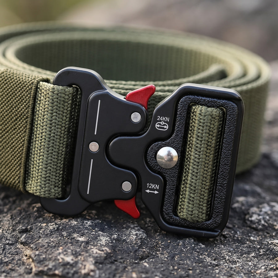 Tactical Belt Green MOLLE Cobra Buckle 600D Nylon Military Duty, product photo 4