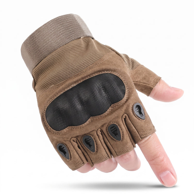 Tactical Fingerless Gloves Knuckle Protection Military Half Finger, product photo 7