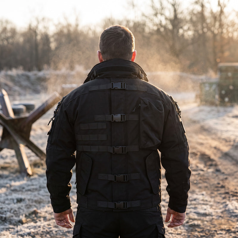 Tactical Jacket Black Thick Abrasion Resistant Military Field Coat, product photo 3