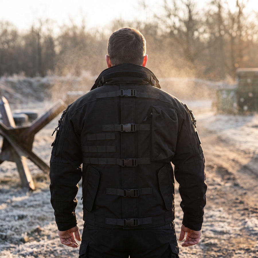 Tactical Jacket Black Thick Abrasion Resistant Military Field Coat, product photo 3