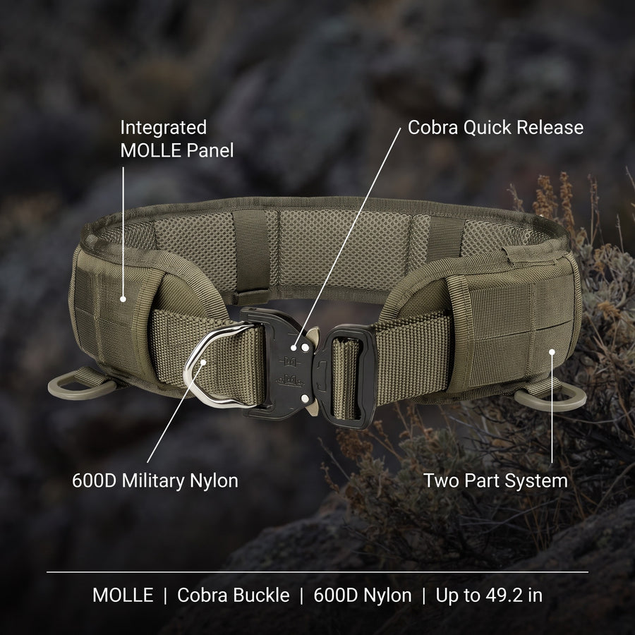 Tactical MOLLE Duty Belt Cobra Quick Release Buckle 600D Nylon, product photo 2