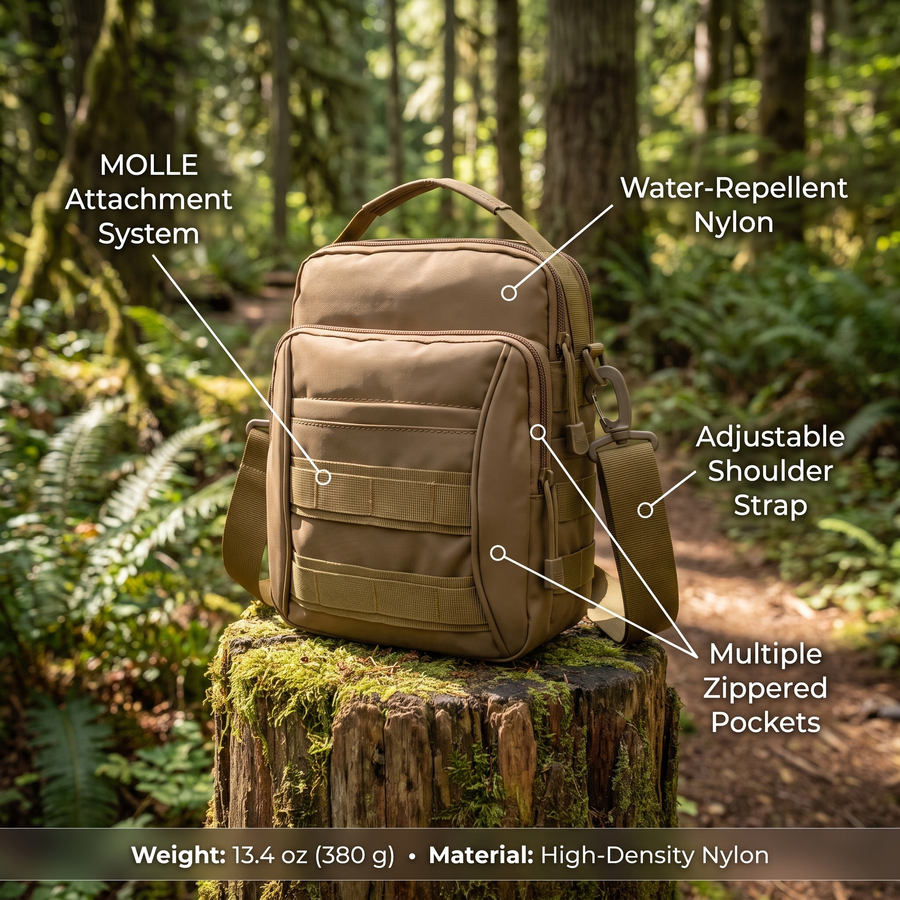 Tactical Sling Shoulder Bag Durable Hiking Pack for Outdoor Trekking – features and specifications overview | Great Lakes Outdoor