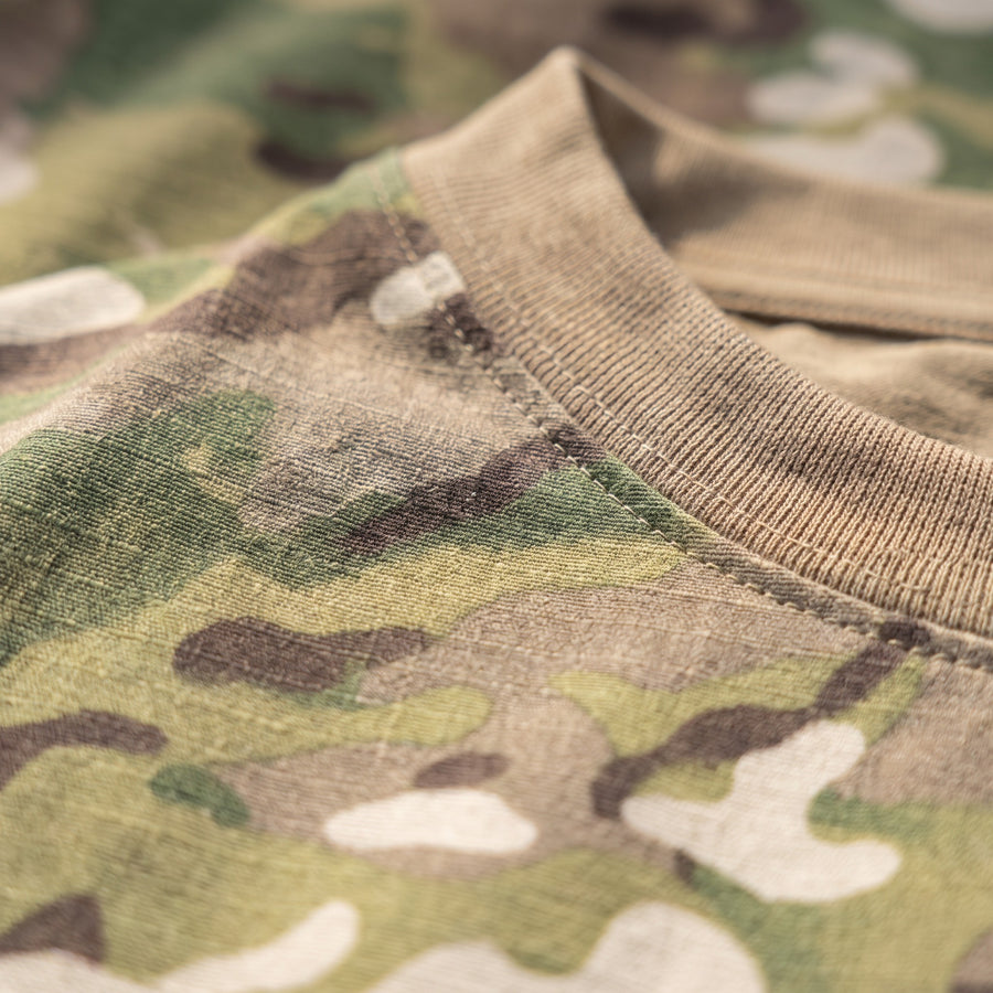 Tactical T Shirt Multicam Camo Men 100% Polyester Crew Neck Military, product photo 4