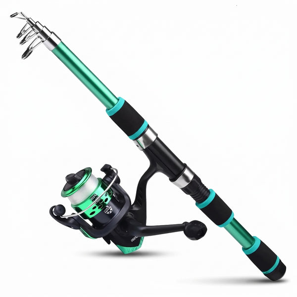 Telescopic Fishing Rod Reel Combo Portable Spinning Tackle Set