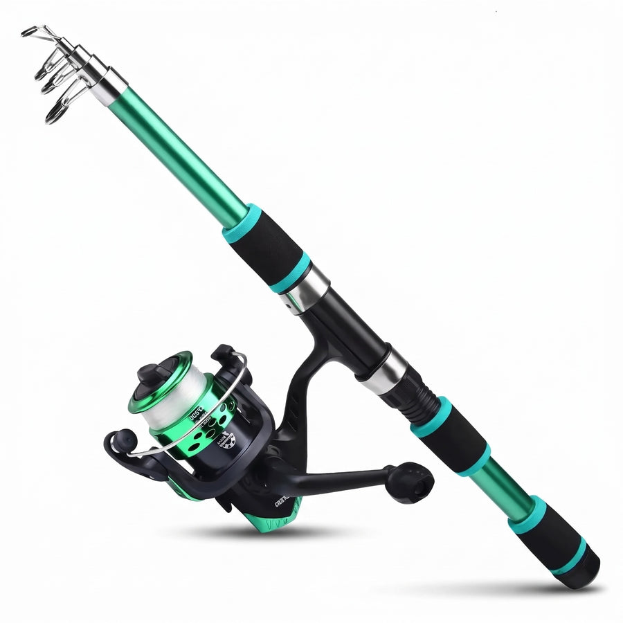 Telescopic Fishing Rod Reel Combo Portable Spinning Tackle Set, product photo 1