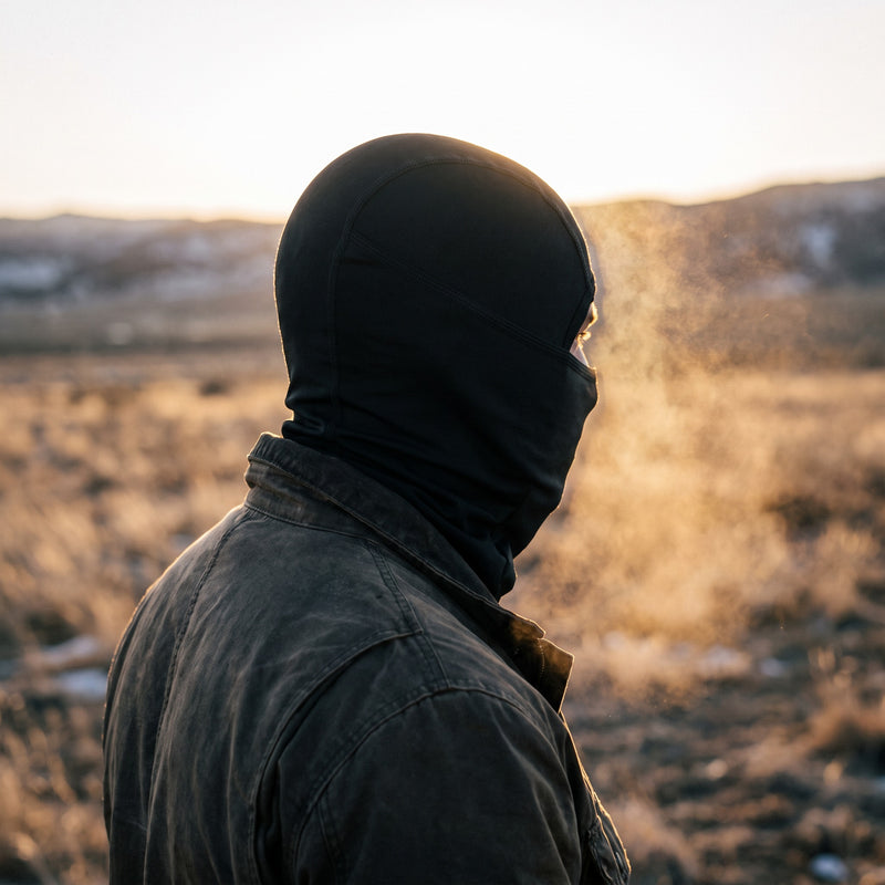 Thermal Balaclava Black Military Stretch Moisture Wicking Face Cover, product photo 3