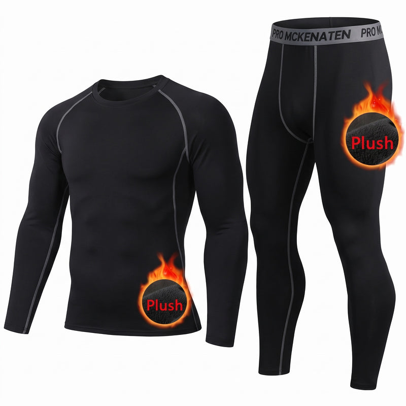 Thermal Base Layer Set 2 Piece Stretch Top Leggings Unisex Underwear, product photo 6