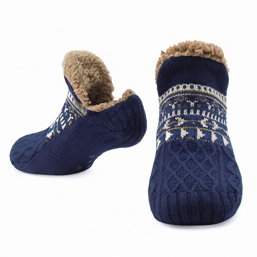 Thermal Knitted Socks Non Slip Silicone Grip Winter Hosiery, product photo 1