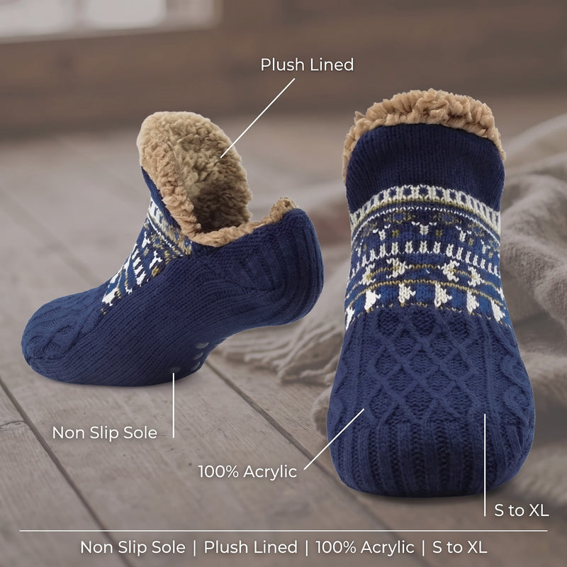 Thermal Knitted Socks Non Slip Silicone Grip Winter Hosiery, product photo 2