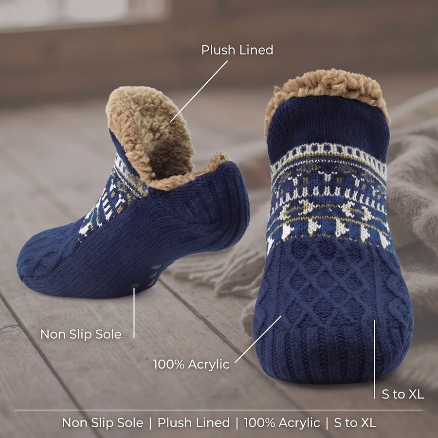 Thermal Knitted Socks Non Slip Silicone Grip Winter Hosiery, product photo 2