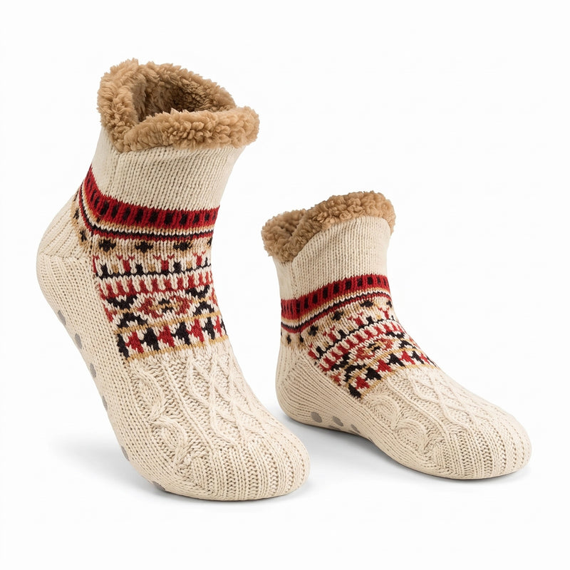 Thermal Knitted Socks Non Slip Silicone Grip Winter Hosiery, product photo 6
