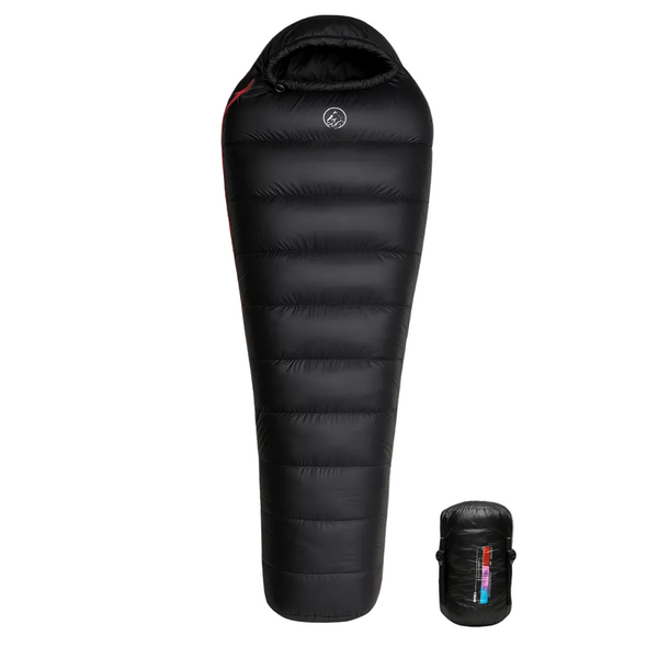 Three-Season Down Sleeping Bag Ultra-Lightweight Mummy Hooded Sack