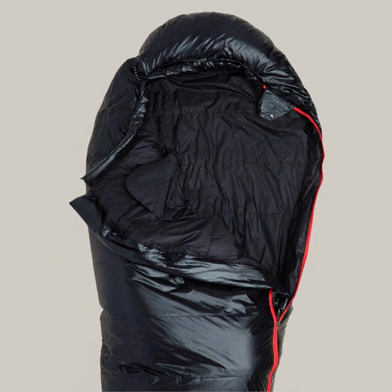 Three-Season Down Sleeping Bag Ultra-Lightweight Mummy Hooded Sack – product view 4 | Great Lakes Outdoor