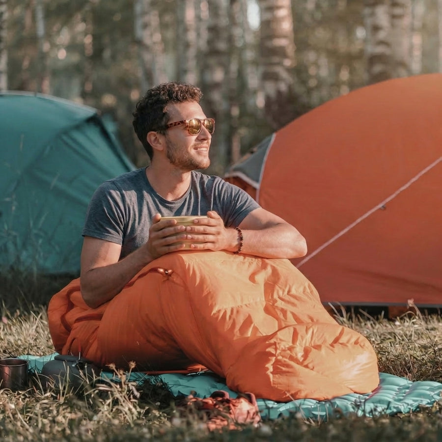 Three-Season Down Sleeping Bag Ultra-Lightweight Mummy Hooded Sack – product view 5 | Great Lakes Outdoor