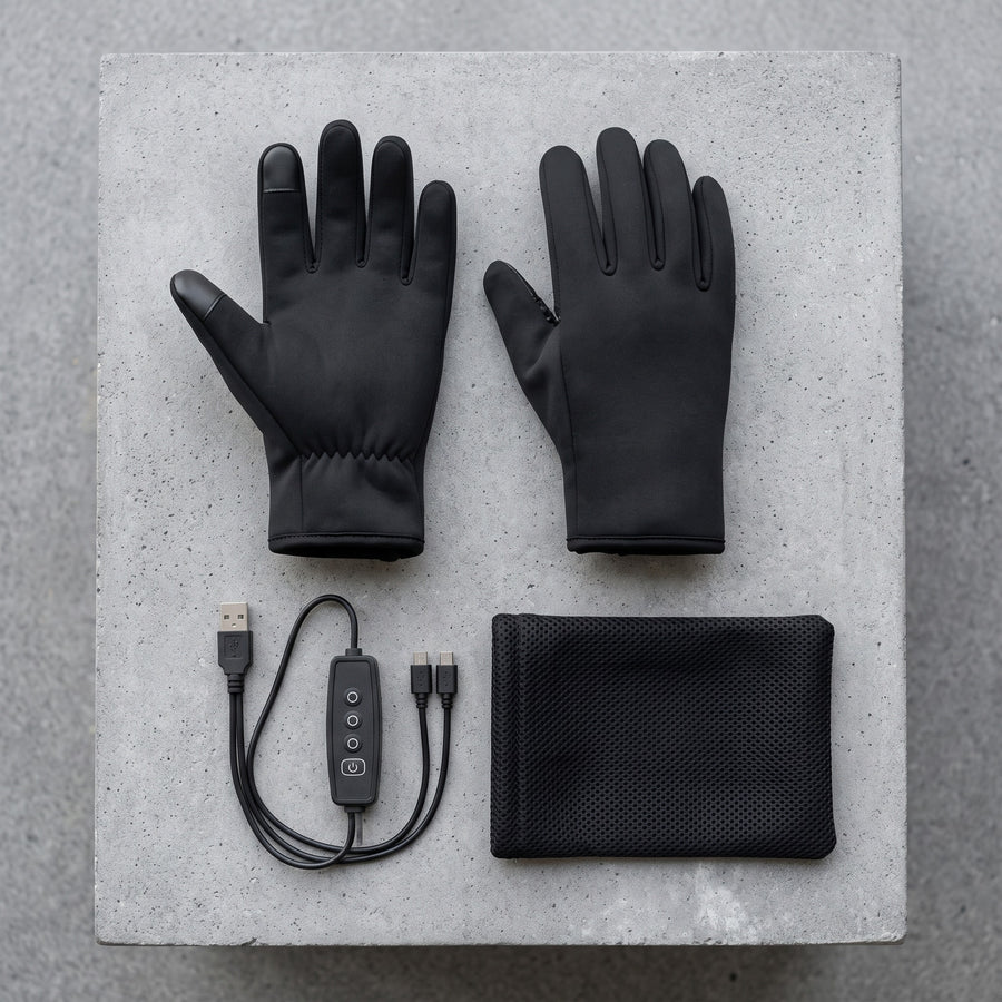 Touchscreen Heated Gloves Plush Lined USB Powered Winter Hand Warmers, product photo 6
