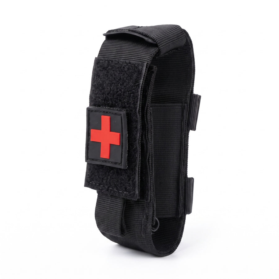 Tourniquet Holder Pouch Military Aluminum ABS Nylon Belt Mounted, product photo 1