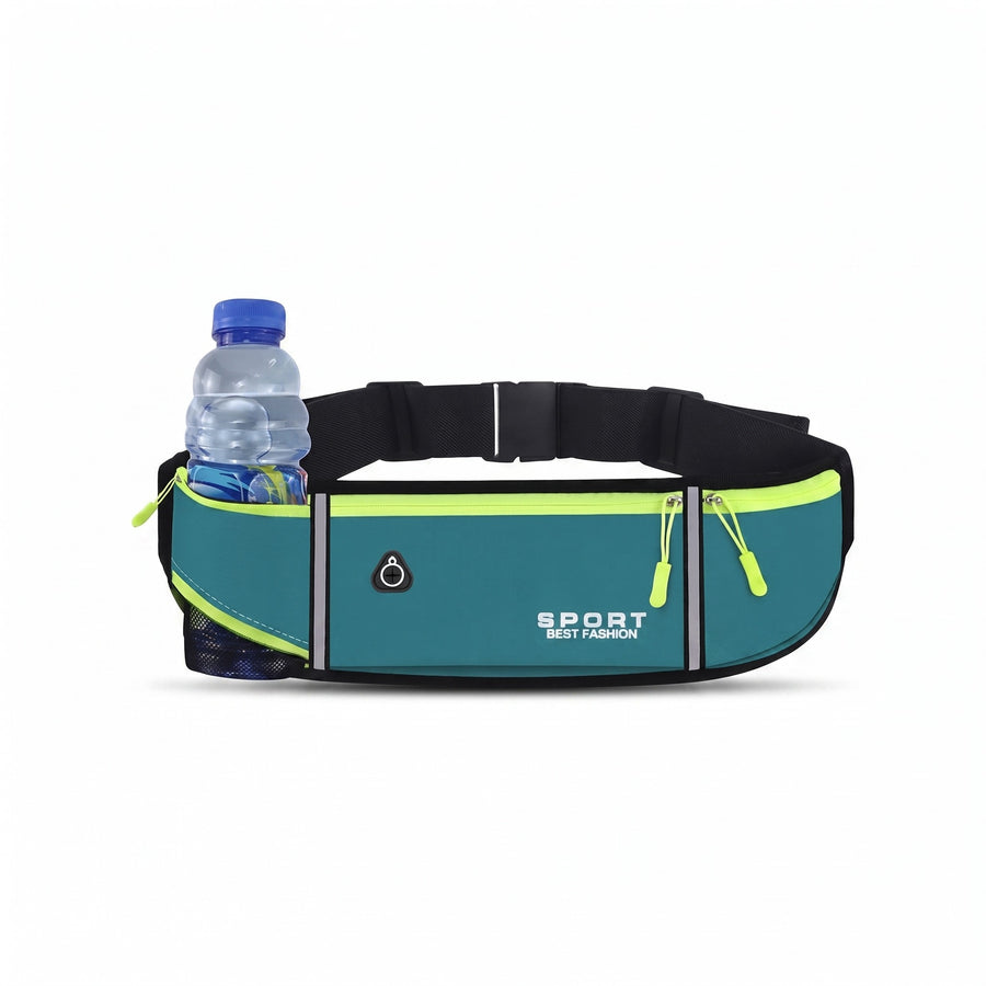Trail Hydration Belt 3 Pockets Hidden Bottle Holder Reflective Waist, product photo 6