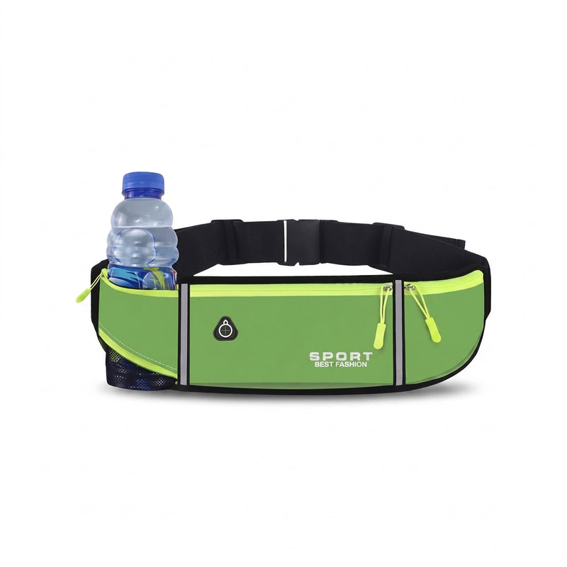 Trail Hydration Belt 3 Pockets Hidden Bottle Holder Reflective Waist, product photo 7