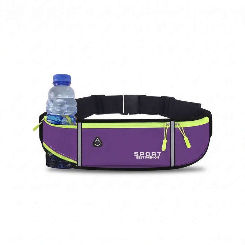 Trail Hydration Belt 3 Pockets Hidden Bottle Holder Reflective Waist, product photo 8