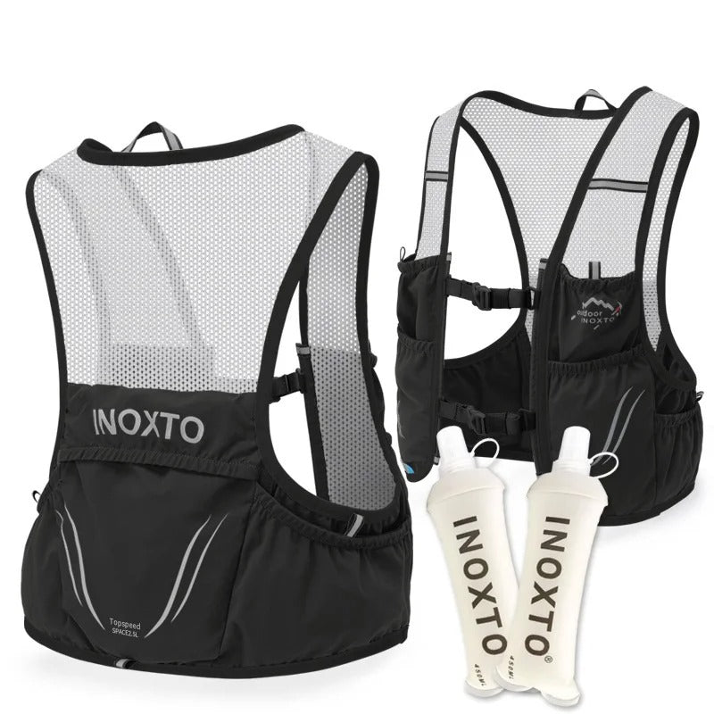 Trail Running Vest with Soft Flasks Hydration Backpack Unisex – product view 1 | Great Lakes Outdoor