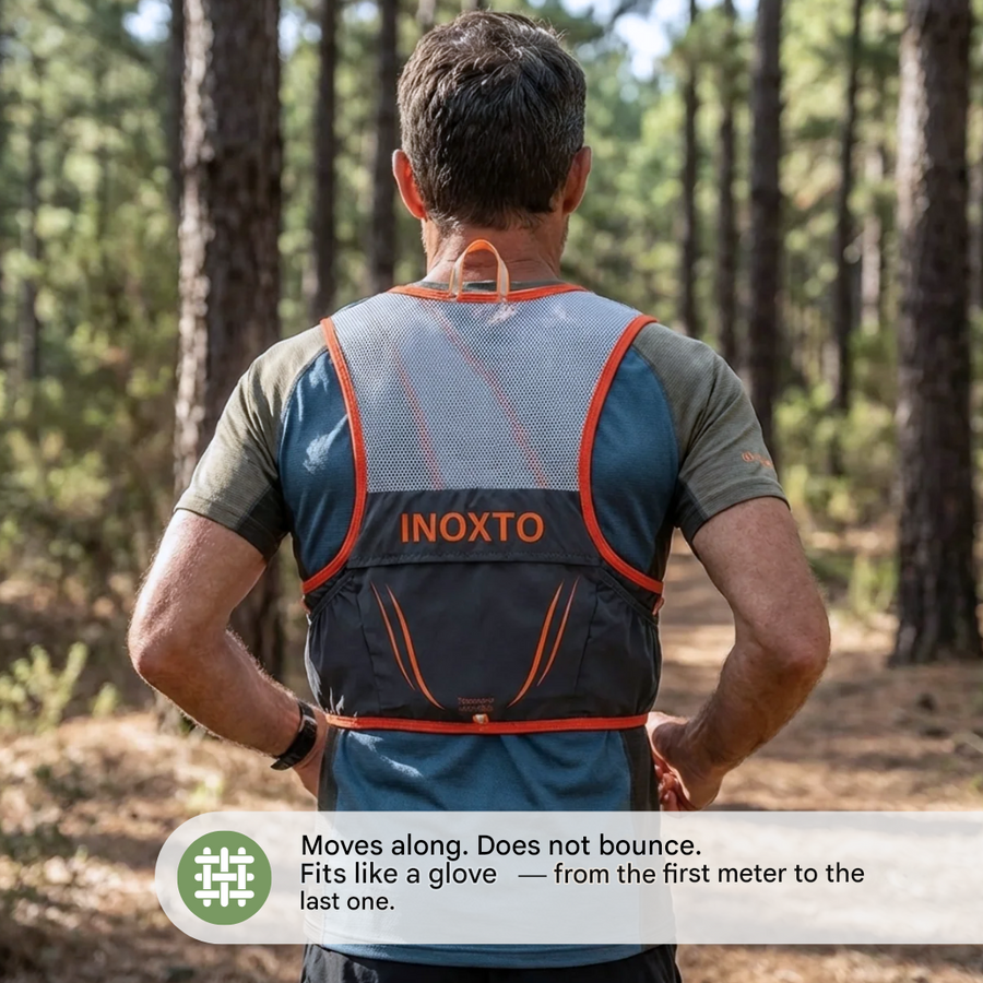 Trail Running Vest with Soft Flasks Hydration Backpack Unisex – product view 4 | Great Lakes Outdoor